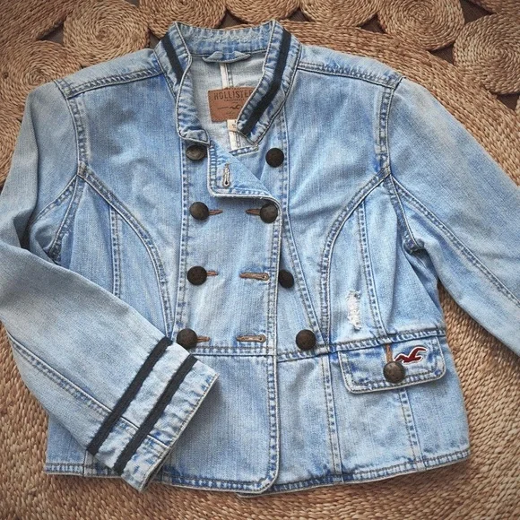 Hollister Denim Jacket with grosgrain trim - Picture 1 of 3